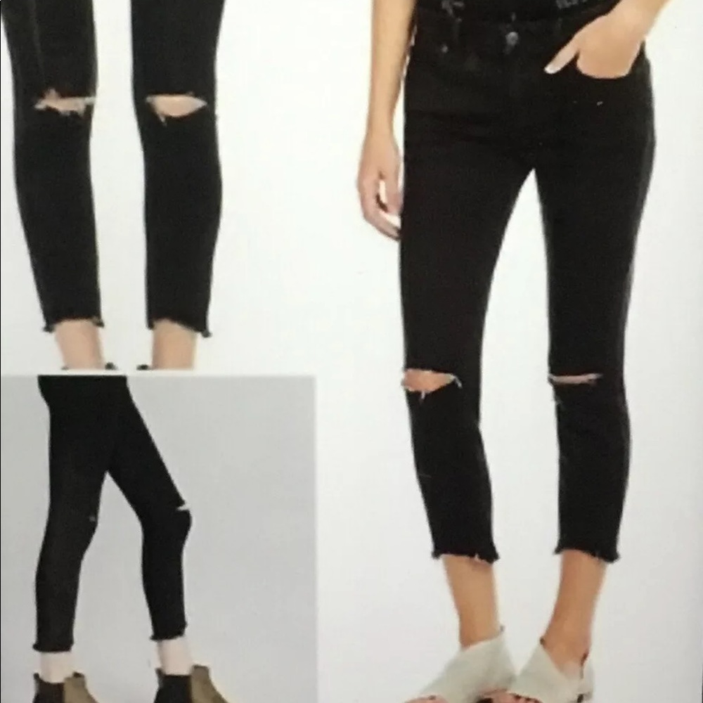 Free people distressed jeans 27